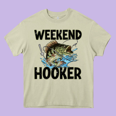 Weekend Hooker Heavy Core Tee Designed By Jahusdesignshop