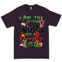 Plum i am the reason santa has a naughty list Premium Tee - MaliasSmallBusiness