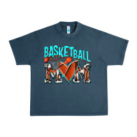 Midnight Navy Basketball Mom Urban Heavy Tee - NancyCooperArtShop