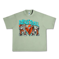 Oil Green Basketball Mom Urban Heavy Tee - NancyCooperArtShop