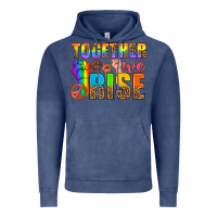 Vintage Denim LGBTQ+ together we rise Vintage Hoodie - NancyCooperArtShop