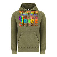 Vintage Olive LGBTQ+ together we rise Vintage Hoodie - NancyCooperArtShop