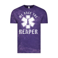 Cloud Purple Emt, Ems And Paramedic We Race the Reaper Vintage Tee - longCreatives