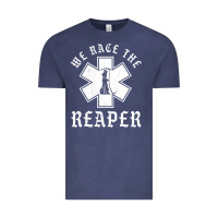 Vintage Denim Emt, Ems And Paramedic We Race the Reaper Vintage Tee - longCreatives