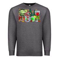 Charcoal Heather Christmas tequila Premium Sweatshirt - CowhideDigitalArt