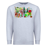 Heather Grey Christmas tequila Premium Sweatshirt - CowhideDigitalArt