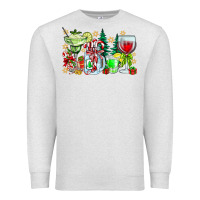 Oatmeal Heather Christmas tequila Premium Sweatshirt - CowhideDigitalArt