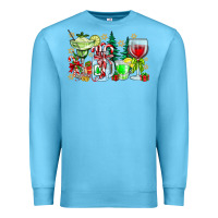 Ocean Blue Christmas tequila Premium Sweatshirt - CowhideDigitalArt
