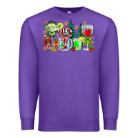 Purple Christmas tequila Premium Sweatshirt - CowhideDigitalArt
