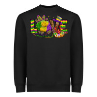 Black love lips mardi gras Heavyweight Sweatshirt - OliviaCreatesArt
