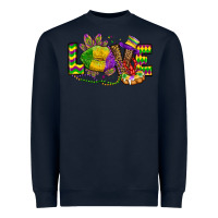 Navy love lips mardi gras Heavyweight Sweatshirt - OliviaCreatesArt