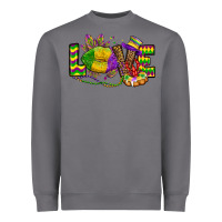 Storm love lips mardi gras Heavyweight Sweatshirt - OliviaCreatesArt