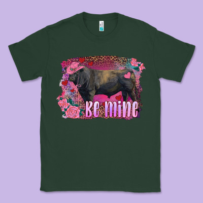 Be Mine Black Angus Bull Classic Tee Designed By Ranaportraitstore