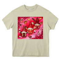 Mossy gnomies with food Heavy Core Tee - NancyCooperArtShop