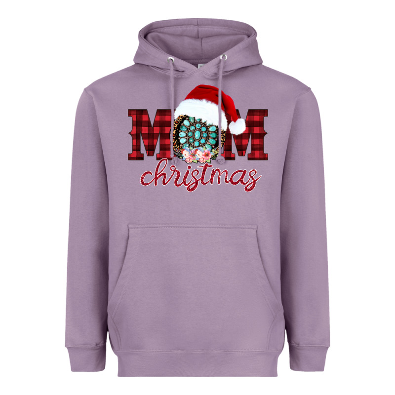 Mom Christmas Heavyweight Hoodie by CowhideDigitalArt | Teevron
