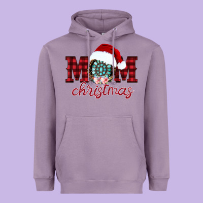 Mom Christmas Heavyweight Hoodie Designed By Cowhidedigitalart