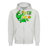 Dove Grey i pinch back with crab Zipper Hoodie - FaDigitalArtStudio
