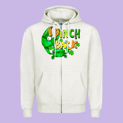 I Pinch Back With Crab Zipper Hoodie Designed By Fadigitalartstudio