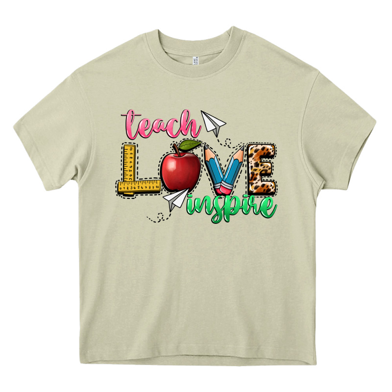 Teach Love Inspire Heavy Core Tee by NancyCooperArtShop | Teevron