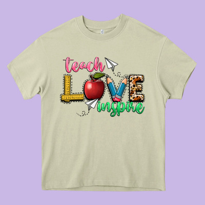 Teach Love Inspire Heavy Core Tee Designed By Nancycooperartshop