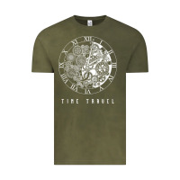 Vintage Olive Time Travel Traveler Watch Vintage Clock Steampunk Gift Vintage Tee - longCreatives