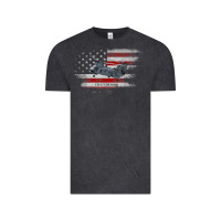 Vintage Black CH-47 Chinook Helicopter USA Flag Helicopter Pilot Gifts Vintage Tee - longCreatives