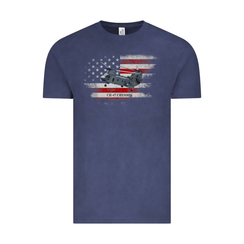 Ch-47 Chinook Helicopter Usa Flag Helicopter Pilot Gifts Vintage Tee by longCreatives | Teevron