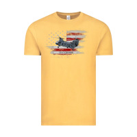 Vintage Mustard CH-47 Chinook Helicopter USA Flag Helicopter Pilot Gifts Vintage Tee - longCreatives