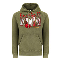 Vintage Olive Baseball Mom Vintage Hoodie - NancyCooperArtShop