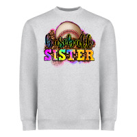 Heather Grey baseball sister Heavyweight Sweatshirt - OliviaCreatesArt