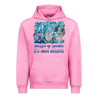 Fuchsia Pink snuggle up gnomies it's coll outside Urban Hoodie - BarkalooDesign