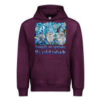 Mauve Wine snuggle up gnomies it's coll outside Urban Hoodie - BarkalooDesign