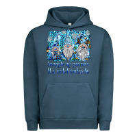 Pigment Midnight Navy snuggle up gnomies it's coll outside Urban Hoodie - BarkalooDesign