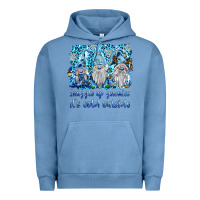 Pigment Pebble Blue snuggle up gnomies it's coll outside Urban Hoodie - BarkalooDesign