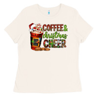 Bone Coffee and Christmas cheer Ladies Tee - NancyCooperArtShop
