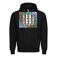 Black teacher gemstone and pink flower tumbler Zipper Hoodie - BundleAndBundleShop