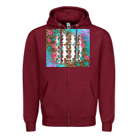 Burgundy teacher gemstone and pink flower tumbler Zipper Hoodie - BundleAndBundleShop