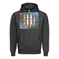 Charcoal Heather teacher gemstone and pink flower tumbler Zipper Hoodie - BundleAndBundleShop
