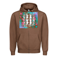 Chestnut teacher gemstone and pink flower tumbler Zipper Hoodie - BundleAndBundleShop