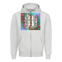 Dove Grey teacher gemstone and pink flower tumbler Zipper Hoodie - BundleAndBundleShop
