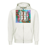 Oatmeal Heather teacher gemstone and pink flower tumbler Zipper Hoodie - BundleAndBundleShop