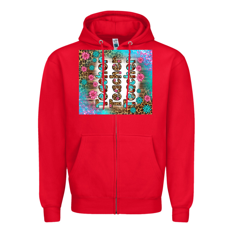 Teacher Gemstone And Pink Flower Tumbler Zipper Hoodie by BundleAndBundleShop | Teevron