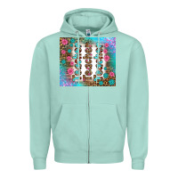 Seafoam teacher gemstone and pink flower tumbler Zipper Hoodie - BundleAndBundleShop