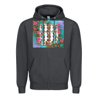 Smoke teacher gemstone and pink flower tumbler Zipper Hoodie - BundleAndBundleShop