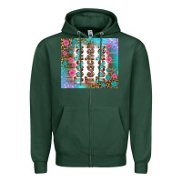 Sports Green teacher gemstone and pink flower tumbler Zipper Hoodie - BundleAndBundleShop