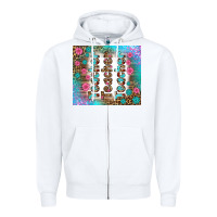 White teacher gemstone and pink flower tumbler Zipper Hoodie - BundleAndBundleShop