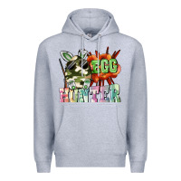 Heather Grey egg hunter Premium Hoodie - FaDigitalArtStudio