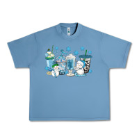 Pebble Blue winter snowman coffee cups Urban Heavy Tee - texasbilliewilder