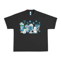 Pigment Black winter snowman coffee cups Urban Heavy Tee - texasbilliewilder