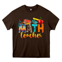 Chocolate Brown math teacher Heavy Core Tee - NancyCooperArtShop